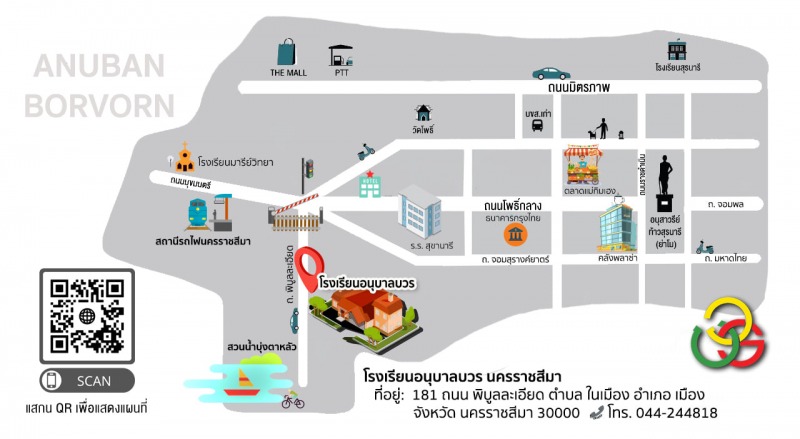 Photo map - โรงเรียนอนุบาลบวรนครราชสีมา